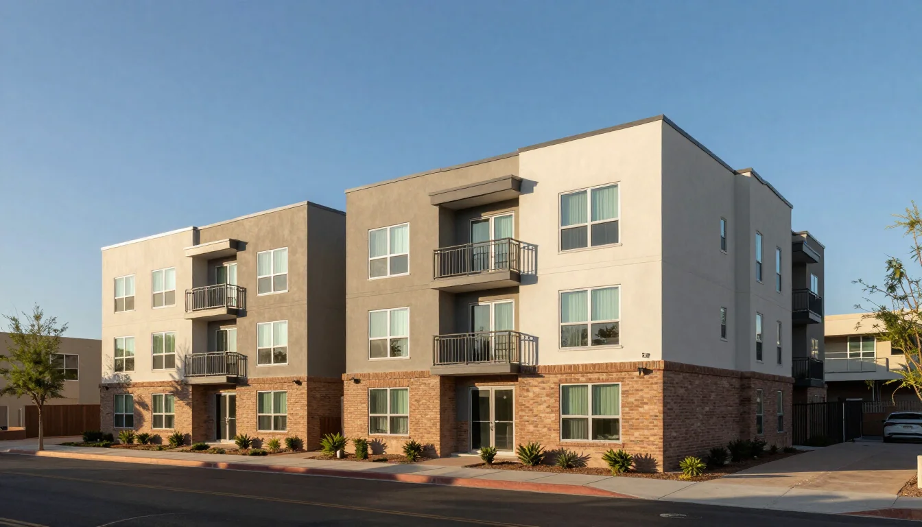 Modern multifamily affordable housing development